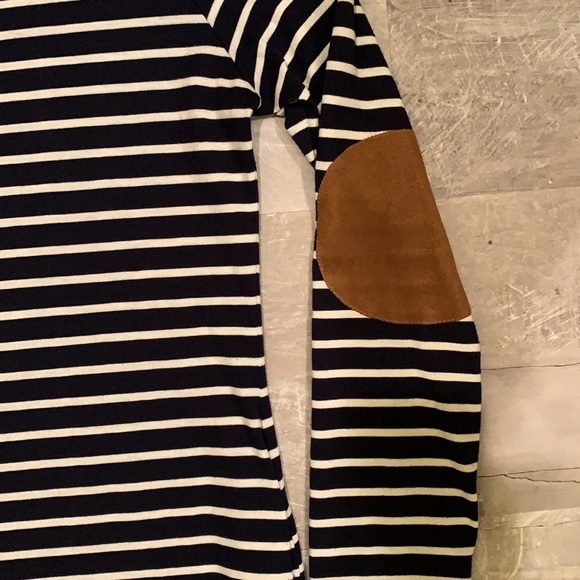MINKPINK Striped dress leather elbow patches Sz M - Picture 4 of 8